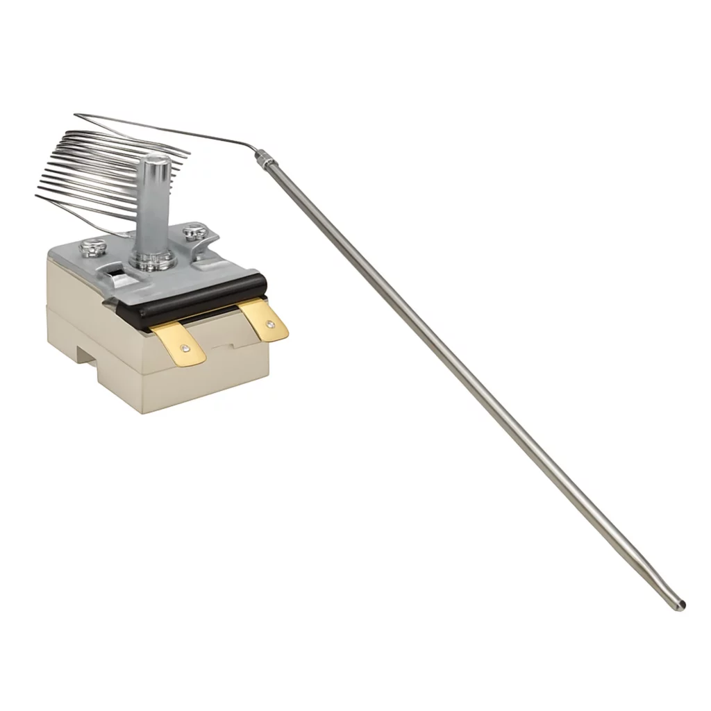capillary thermostat sensing probe commercial oven - front view - Capillary Oven Thermostat with Sensing Probe - Chaps Servic