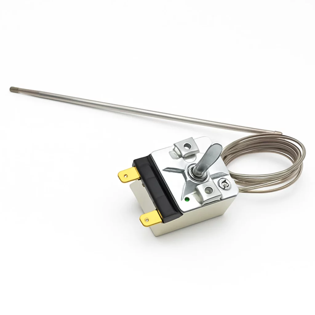 capillary thermostat commercial oven - front view - Capillary Thermostat with Sensor Probe for Oven - Chaps Services