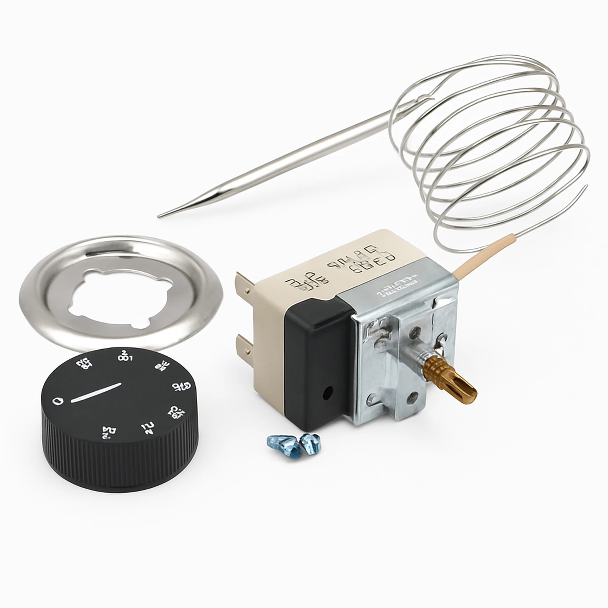 capillary thermostat 30-90 degree commercial - side view - Capillary Thermostat 30-90°C with Knob Kit - Chaps Services